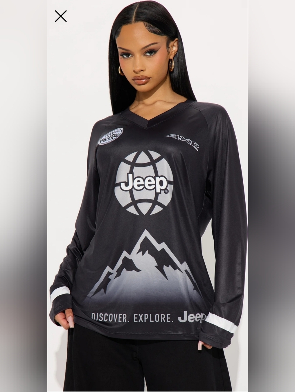 Jeep Around The Globe Long-Sleeve  Logo Jersey